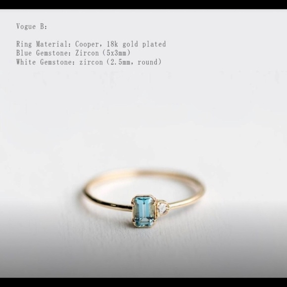 18K Plated Gemstone Rings - Picture 3 of 6